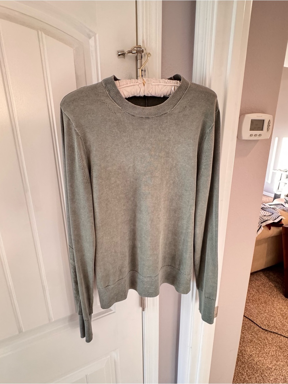 rag & bone Olive Green Long-Sleeve Crewneck Shirt
